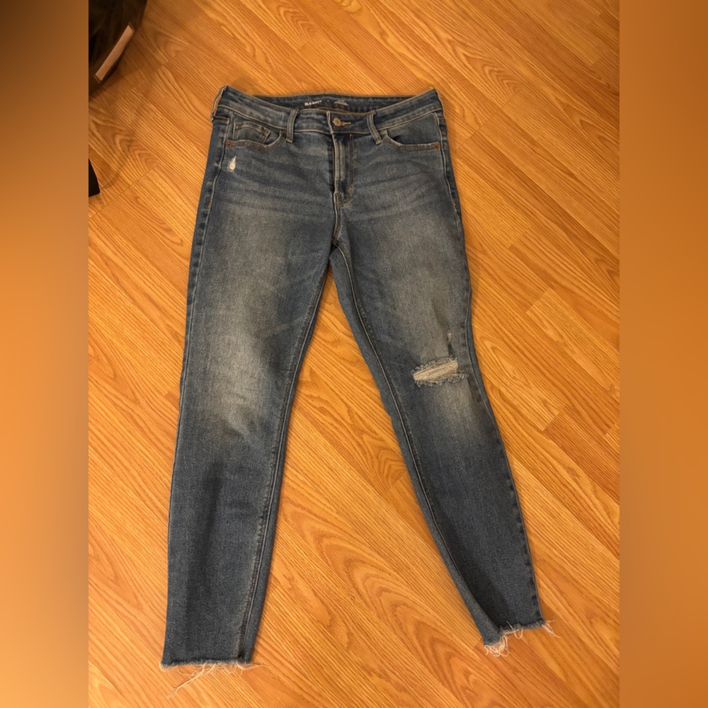 Old Navy Distressed Blue Denim Jeans